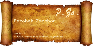 Parobek Zsombor névjegykártya